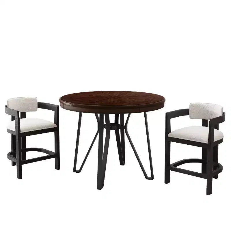 Ensemble de bar 3 pièces en bois et métal rembourré Olivia Christopher Knight Home