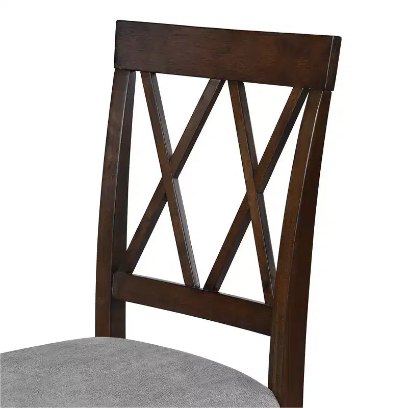 Ensemble de table à manger extensible 3/5 pièces, petite dinette avec table à abattants et chaises rembourrées, Naturel/Espresso/Marron-ModernLuxe