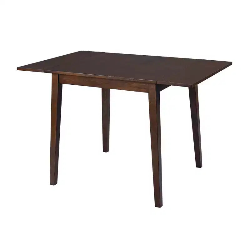 Ensemble de table à manger extensible 3/5 pièces, petite dinette avec table à abattants et chaises rembourrées, Naturel/Espresso/Marron-ModernLuxe