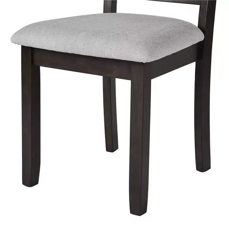 Ensemble de table à manger extensible 3/5 pièces, petite dinette avec table à abattants et chaises rembourrées, Naturel/Espresso/Marron-ModernLuxe