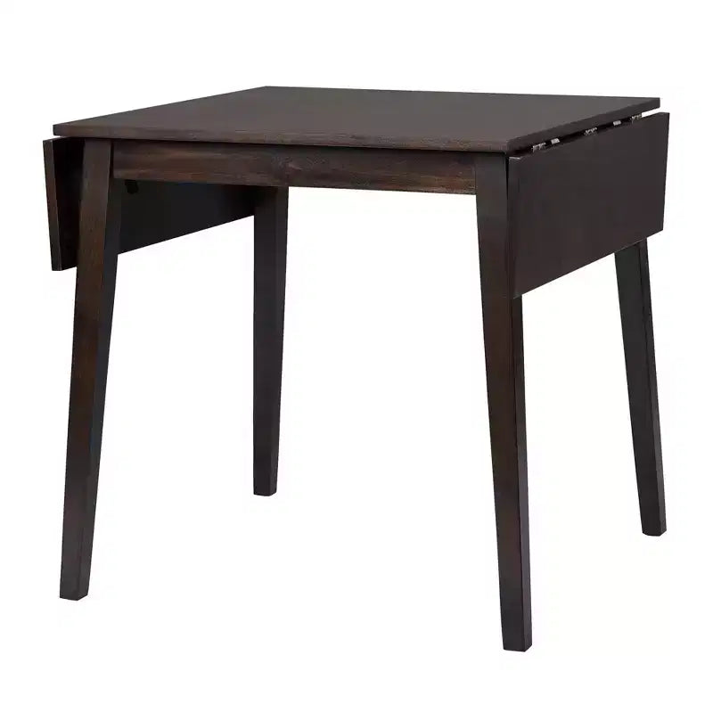 Ensemble de table à manger extensible 3/5 pièces, petite dinette avec table à abattants et chaises rembourrées, Naturel/Espresso/Marron-ModernLuxe