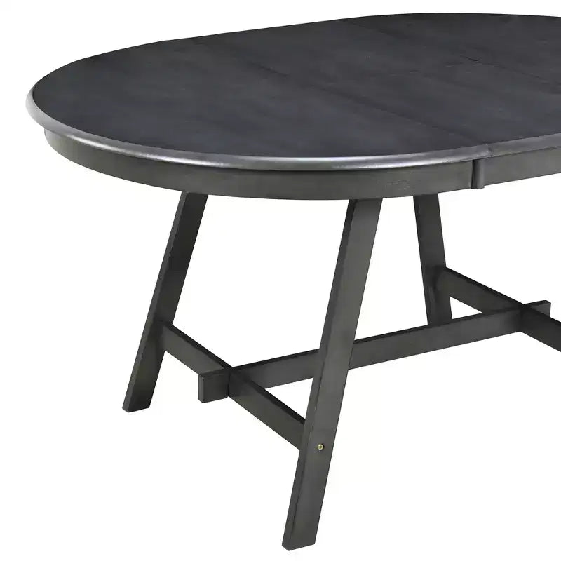 Ensemble de salle à manger Whisen Wood, table à manger ronde extensible avec 4 chaises de salle à manger