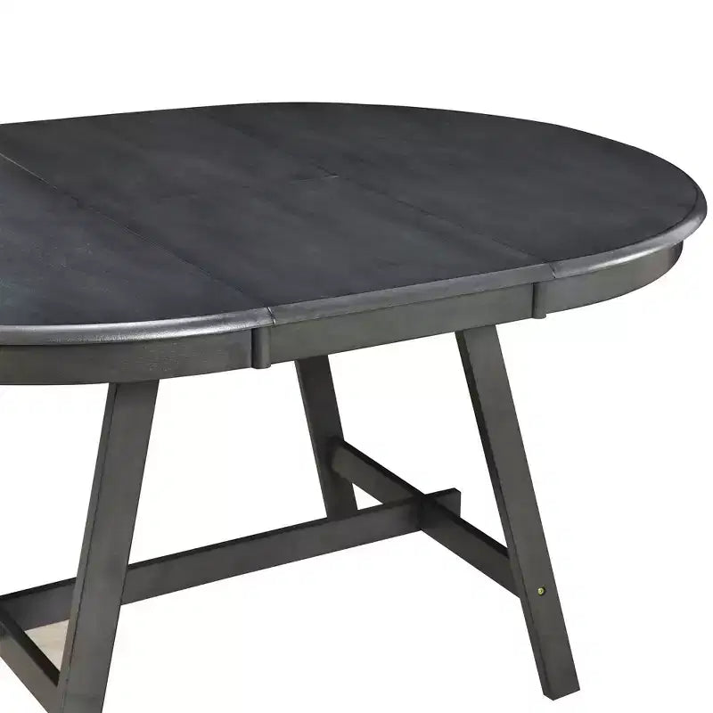 Ensemble de salle à manger Whisen Wood, table à manger ronde extensible avec 4 chaises de salle à manger