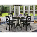 HomeStock 42 Inch Round Drop Leaf Dining Table Set