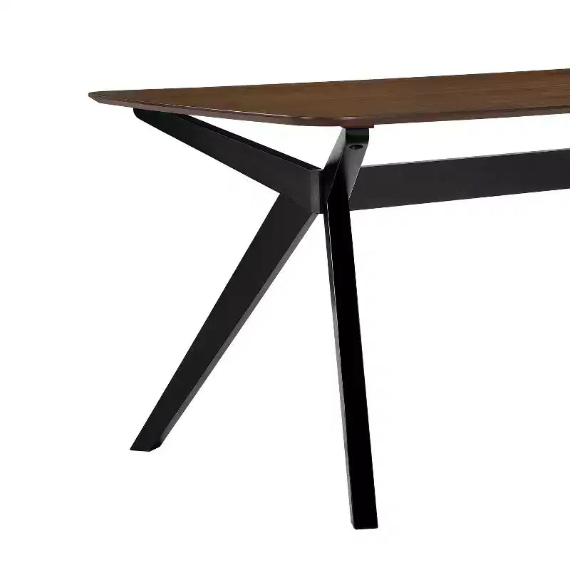 Christopher Knight Home Lara Ensemble de salle à manger 7 pièces en hévéa et tissu, style moderne du milieu du siècle