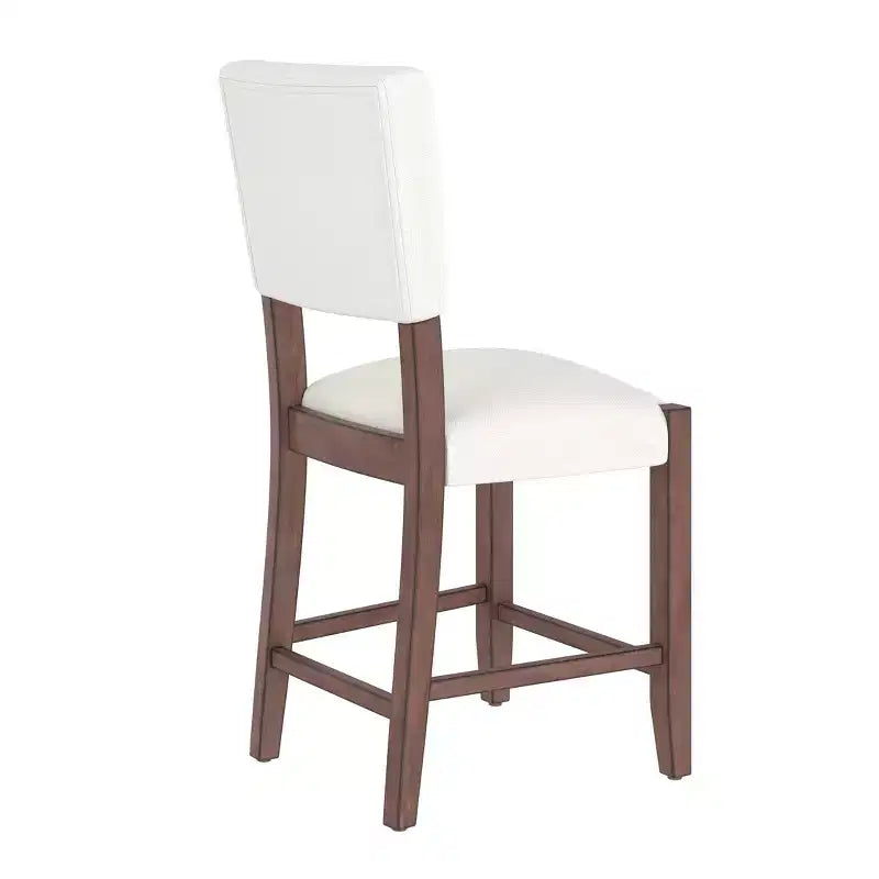 Ensemble de salle à manger 5 pièces hauteur bar avec 4 tabourets de bar rembourrés et table en faux marbre, ensemble de salle à manger hauteur comptoir style bistrot, moderne du milieu du siècle - ModernLuxe