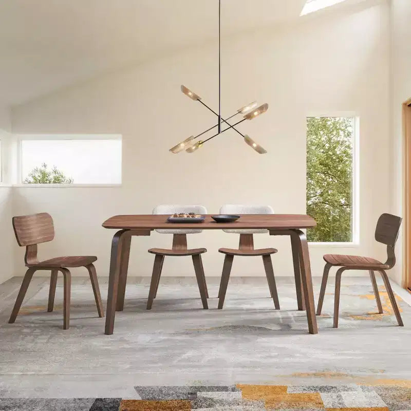 Ensemble de salle à manger 5 pièces en bois d'hévéa Borg GDFStudio