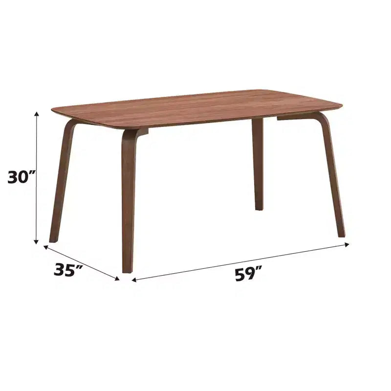 Ensemble de salle à manger 5 pièces en bois d'hévéa Borg GDFStudio