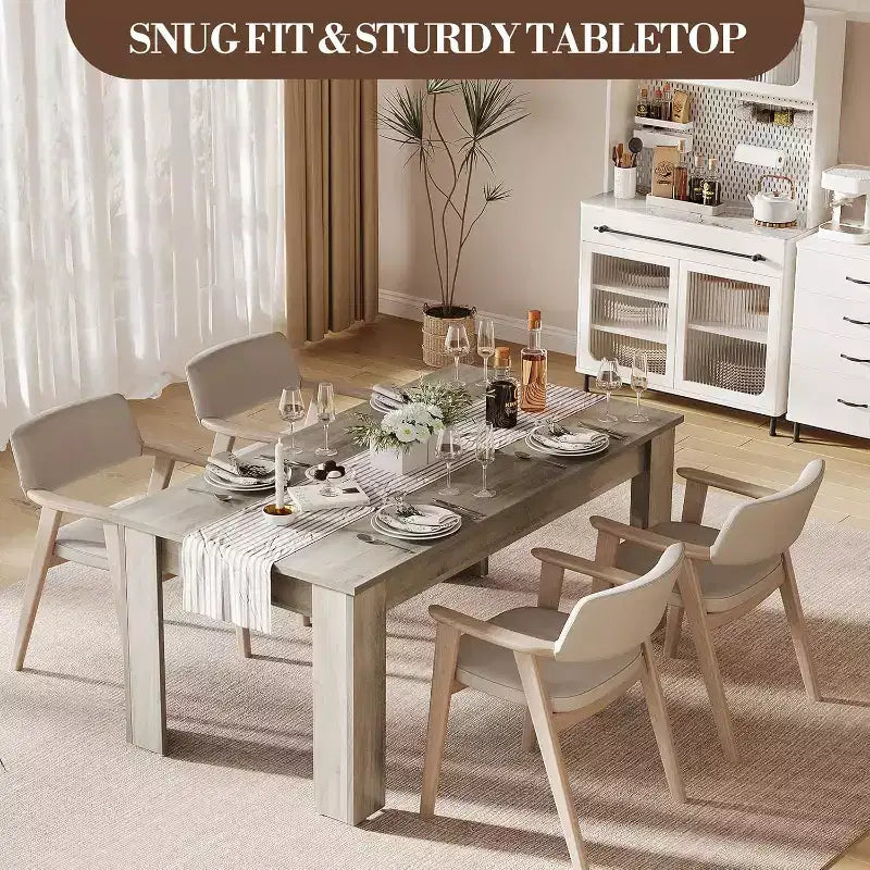 Table de salle à manger rustique de 160 cm pour 4-6 personnes, table de cuisine rectangulaire en bois, pour salle à manger, cuisine