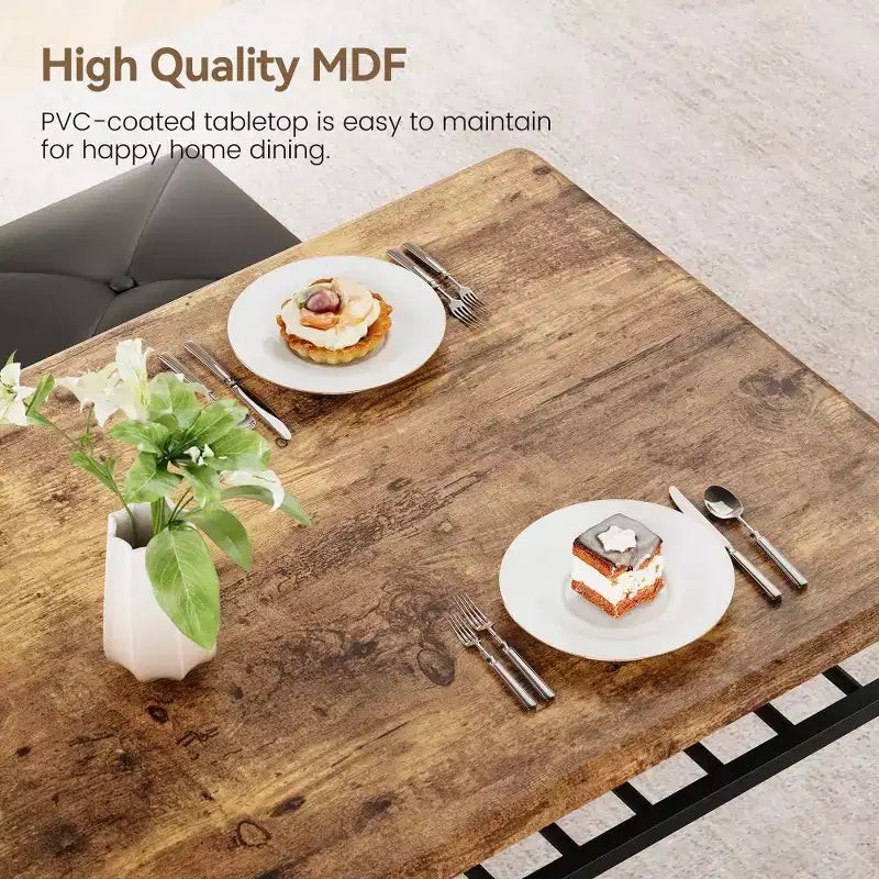 Ensemble table à manger pour 4 avec banc/tabourets, ensemble table de cuisine avec étagères de rangement, ensemble table à manger avec coussins en PU, meubles de salle à manger