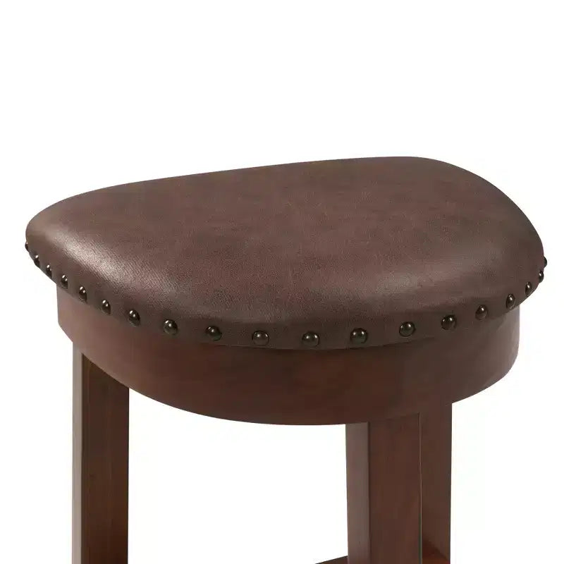 Ensemble de table de bar 4 pièces avec 3 tabourets de bar en PU, ensemble de salle à manger hauteur comptoir en bois massif, table de petit-déjeuner avec tabourets - ModernLuxe