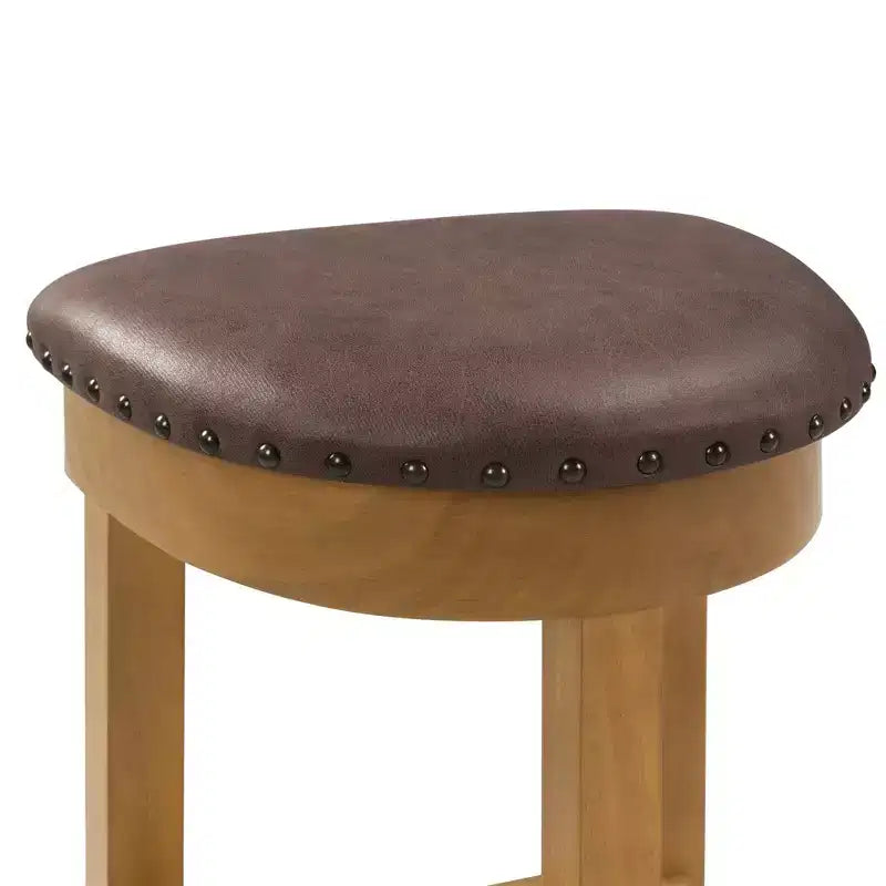 Ensemble de table de bar 4 pièces avec 3 tabourets de bar en PU, ensemble de salle à manger hauteur comptoir en bois massif, table de petit-déjeuner avec tabourets - ModernLuxe