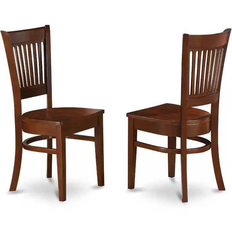Ensemble de salle à manger ovale 5 pièces HomeStock Belmont avec piétement central et chaises sans accoudoirs, Espresso