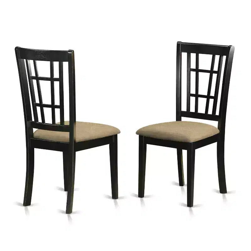 Ensemble Table de Salle à Manger HomeStock Belmont - Table de Salle à Manger et Chaises de Salle à Manger, Noir