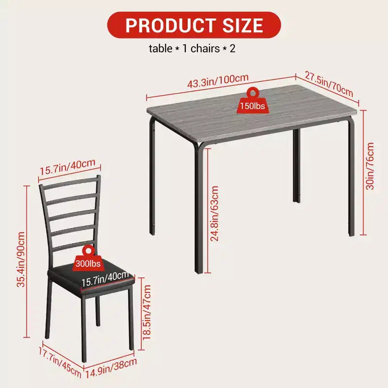 Table à manger pour 4, ensemble table et chaises compact de 5 pièces, ensemble table à dîner carrée, avec 4 chaises rembourrées, ensembles 5 pièces pour cuisine et salle à manger pour petits espaces