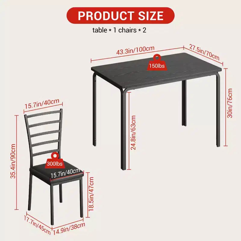 Table à manger pour 4, ensemble table et chaises compact de 5 pièces, ensemble table à dîner carrée, avec 4 chaises rembourrées, ensembles 5 pièces pour cuisine et salle à manger pour petits espaces