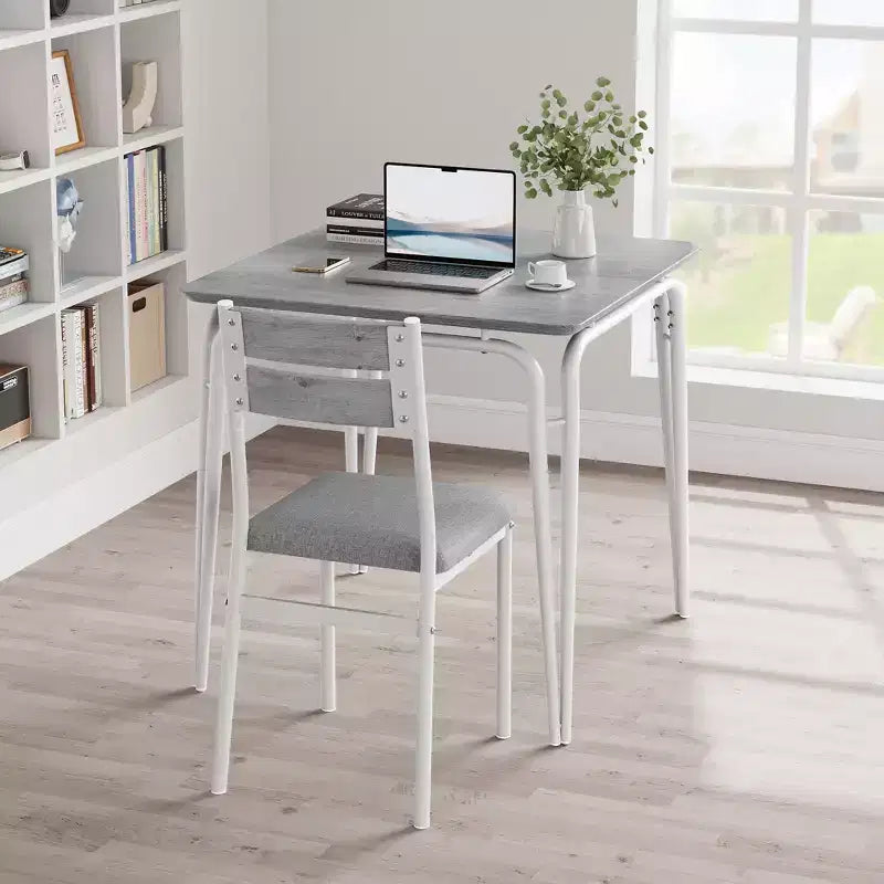 Table de salle à manger pour 2, petit ensemble table et chaises pour 2, ensemble de dînette carré avec 2 chaises, ensemble de cuisine et salle à manger 3 pièces pour petit espace, appartement