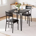 Dining Table for 2,Small Table & Chairs Set of 2,Square Dinette Set with 2 Chairs,3 Piece Kitchen & Dining Room Sets for Small Space,Apartment