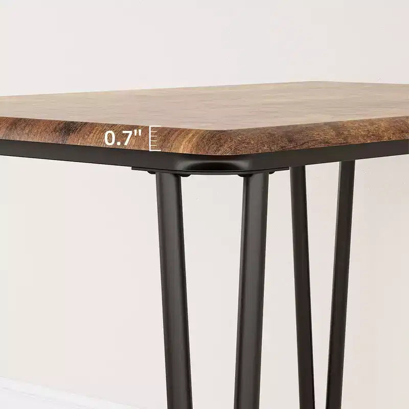 Ensemble de cuisine 3 pièces Table à manger en bois pour 2 personnes Table et chaises carrées Petit ensemble de table de ferme pour cuisine restaurant