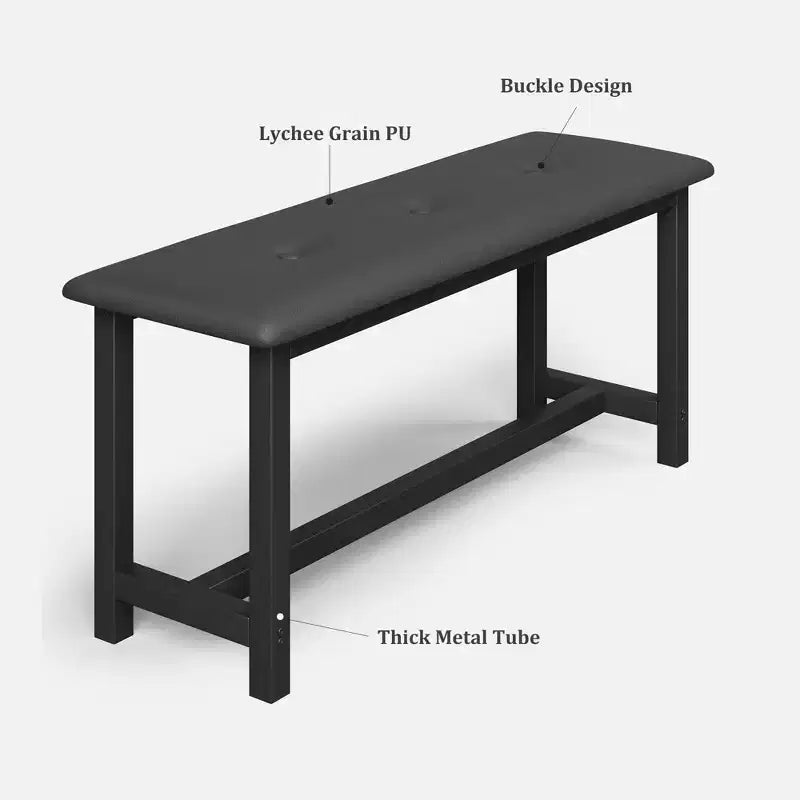 Ensemble de salle à manger pour 4 personnes, Table de salle à manger avec tiroirs de rangement et casier à vin, Ensemble de table de cuisine avec bancs rembourrés pour salle à manger