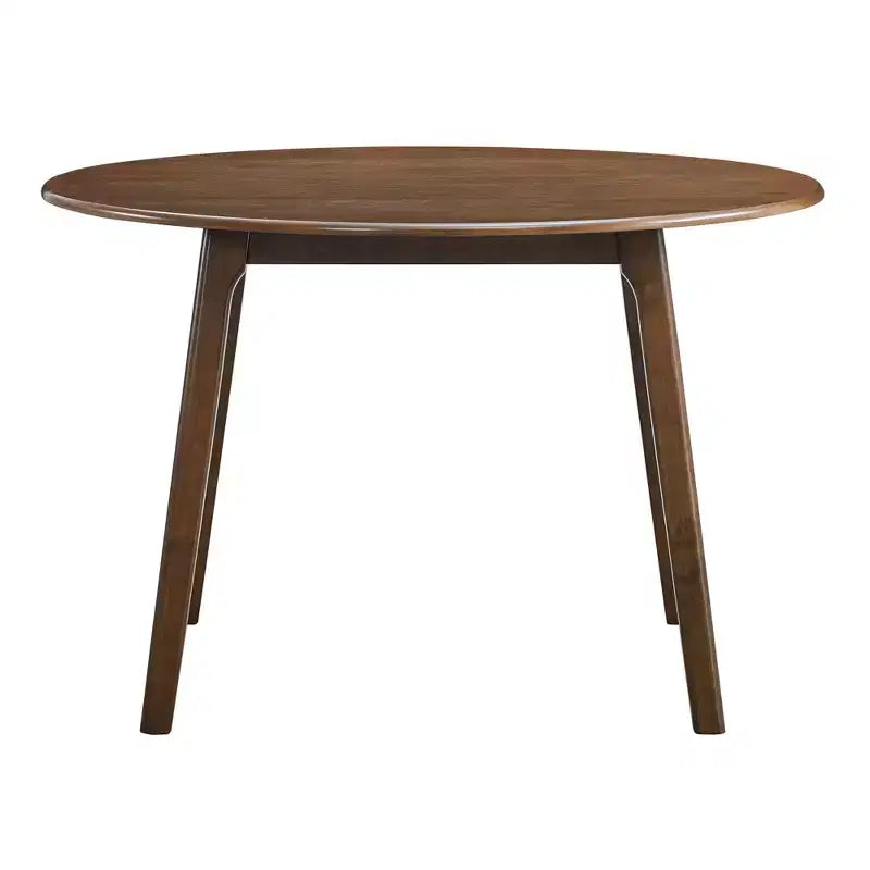 Ensemble de salle à manger rond 5 pièces GDFStudio Ashlyn en tissu et bois d'hévéa