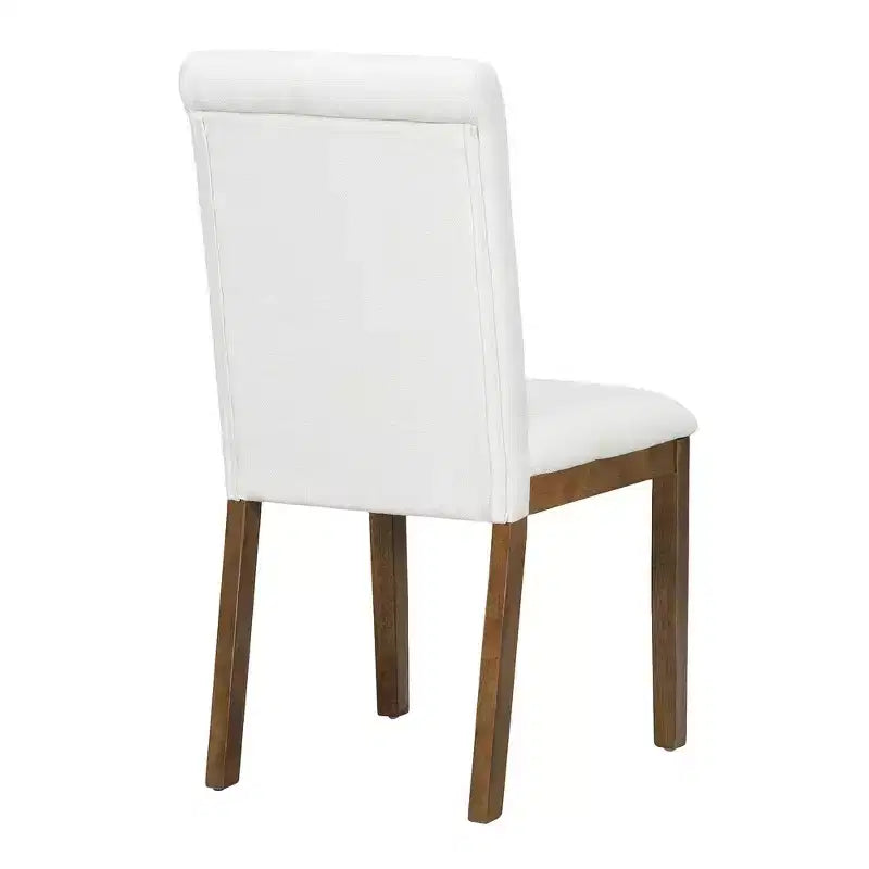 Ensemble de 6 pièces de salle à manger extensible de style campagnard Whisen avec rallonge amovible, chaises de salle à manger rembourrées et banc