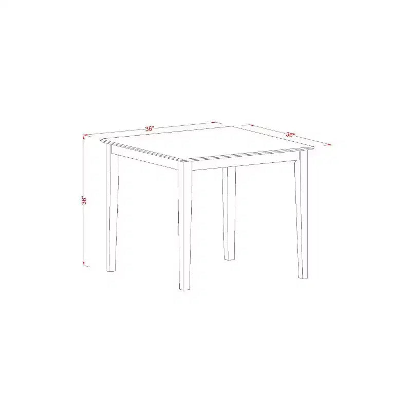 Ensemble Table de bar et Chaises de cuisine modernes - Table carrée de 91 cm avec 4 tabourets - Ensemble de salle à manger en bois dur
