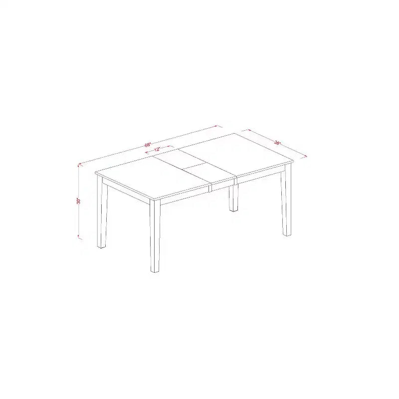 Ensemble de salle à manger 5 pièces - Table de cuisine avec chaises et banc - Style Renaissance Revival