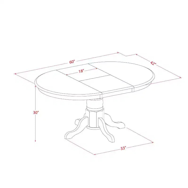 Ensemble de salle à manger 7 pièces, table ovale avec rallonge et 6 chaises - Style toscan - Cuir PU vert - 42-60