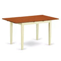 HomeStock 3-Piece Buttermilk and Cherry Finish Rectangular Solid Wood Top Dining Table Set