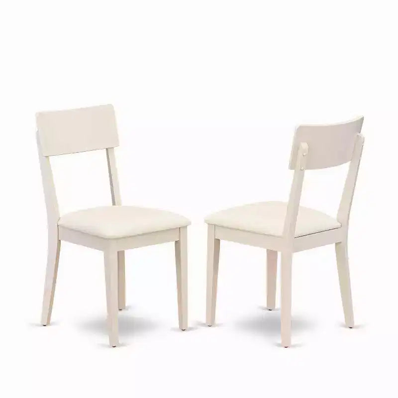 Ensemble de salle à manger scandinave - Table de salle à manger 6 pièces avec banc et chaises - Style ferme blanc lin
