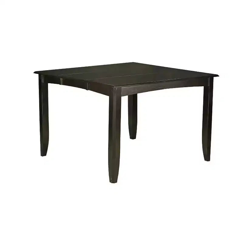 Ensemble de salle à manger HomeStock 5 pièces, table carrée en bois massif au fini cappuccino avec 4 chaises