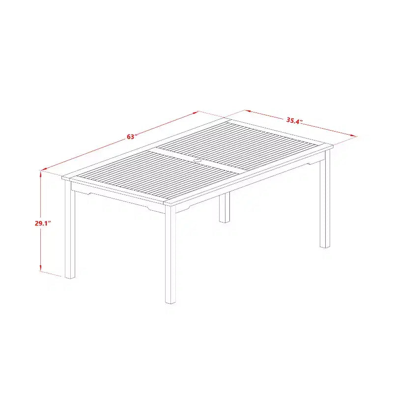 Table à manger HomeStock 7 pièces en bois massif finition chêne naturel avec 6 chaises