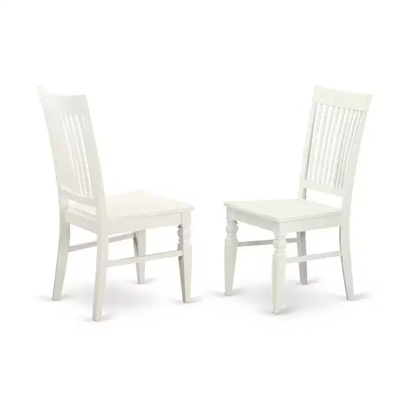 Table à manger HomeStock 5 pièces rectangulaire avec plateau en bois massif finition lin blanc, 2 bancs et 2 chaises