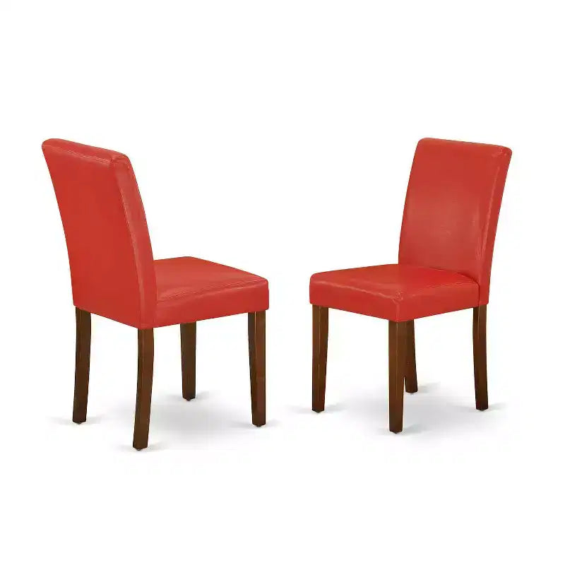 Ensemble de salle à manger 5 pièces, table rectangulaire et 4 chaises - Rouge brique - Island Interiors