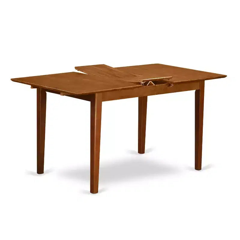 Ensemble de salle à manger 5 pièces - Petite table et chaises - Table de cuisine - Design moderne - Fini brun selle