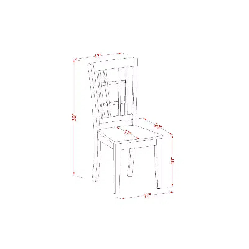 Ensemble table de cuisine et chaises pour 4 personnes – Table à abattants 107x107 cm et chaises, bois dur asiatique, finition noire