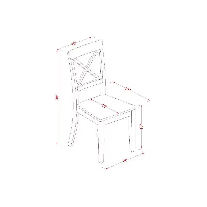 Ensemble de salle à manger 3 pièces HomeStock avec plateau en bois massif finition blanc lin et table à rabats