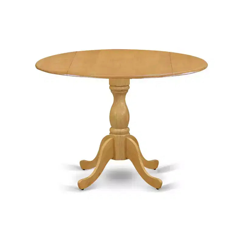 HomeStock Table à manger 5 pièces avec plateau en bois massif finition chêne naturel et 4 chaises