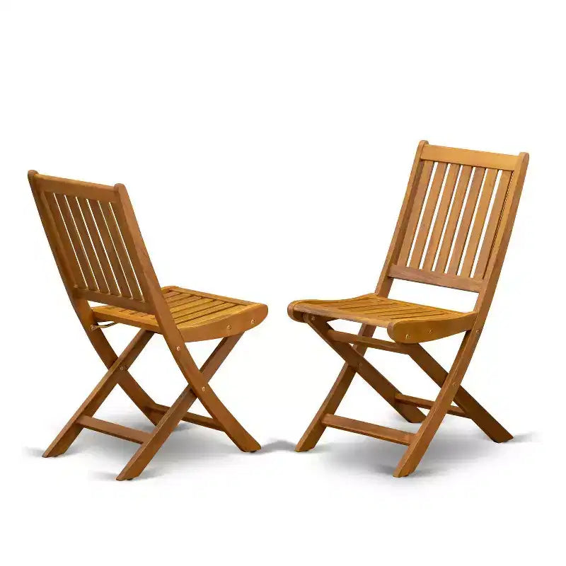 Table à manger HomeStock 7 pièces en bois massif finition chêne naturel avec 6 chaises