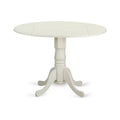 HomeStock 3-Piece Round Buttermilk and Cherry Finish Solid Wood Top Dining Table with 2-Chairs