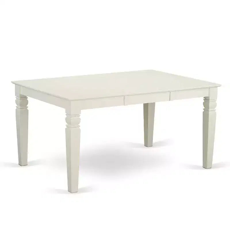 HomeStock Table de salle à manger 5 pièces avec plateau en bois massif finition cerise et babeurre et 4 chaises Parson