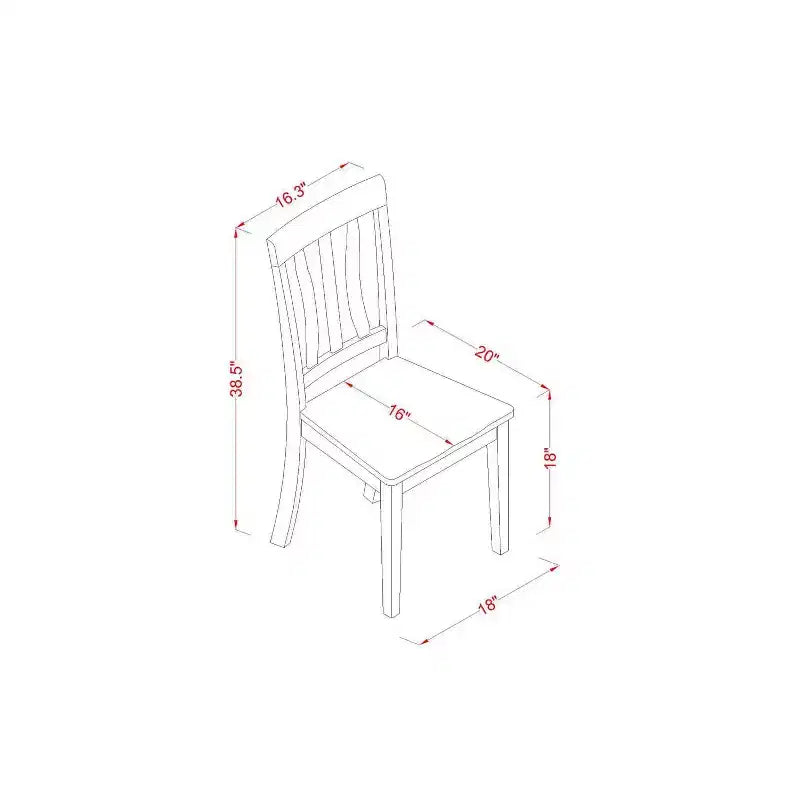 Ensemble de salle à manger 5 pièces en bois massif HomeStock, finition chêne naturel, pour 4 personnes