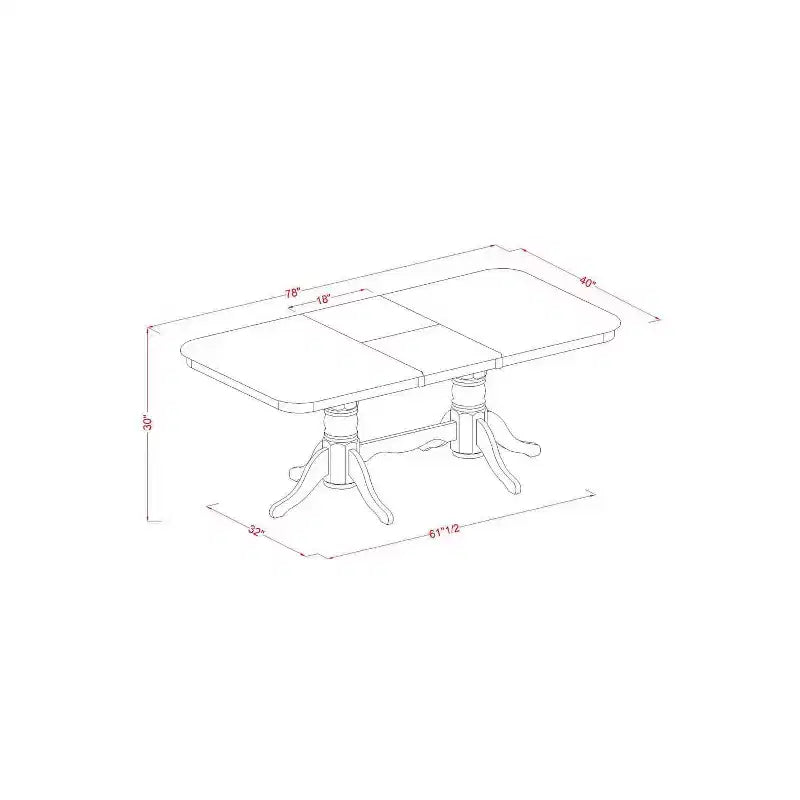 Salle à manger moderne 9 pièces - Table rectangulaire et 8 chaises - Finition cerisier crème - Cuisine Salle à manger
