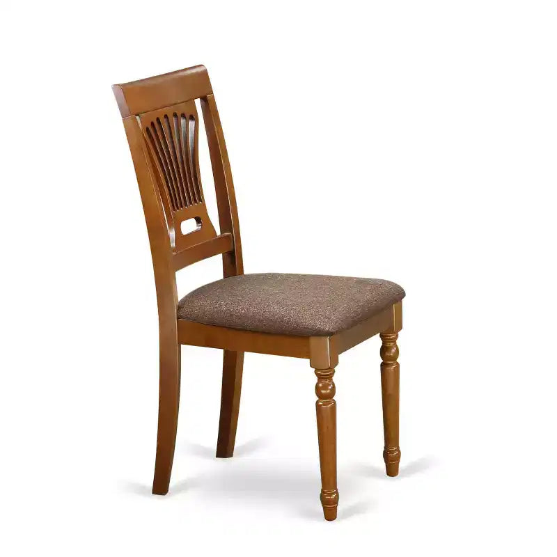 Ensemble de salle à manger ovale antique - Table à manger avec chaises - Bois d'hévéa - Fini brun selle - Ensemble de coin-repas