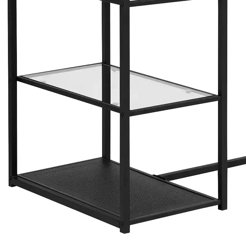 VECELO Ensemble Table et Chaises de Bar de Cuisine pour 2 Personnes, 3 Pièces, Hauteur Comptoir, avec Chaises en Cuir PU et Étagères de Rangement, Marbre Noir/Chêne/Marron