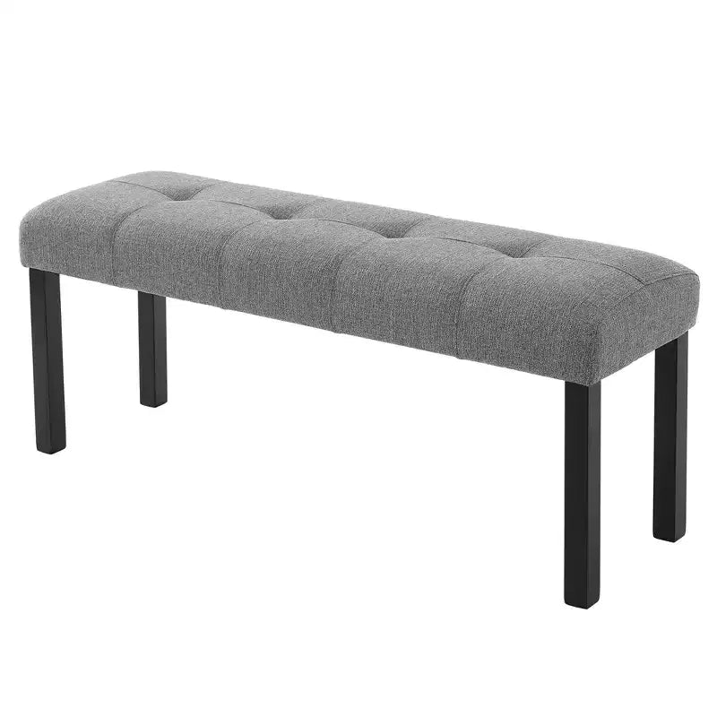 Ensemble de salle à manger 6 pièces, table effet marbre, pieds géométriques, 4 chaises capitonnées et un banc - ModernLuxe