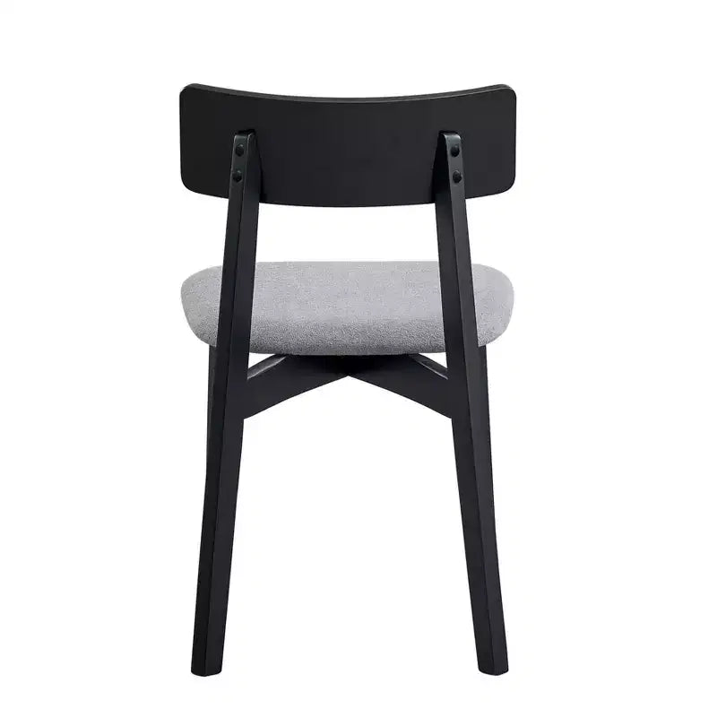 Ensemble de salle à manger 3 pièces Zephyra de GDFStudio en bois d'hévéa moderne avec chaises rembourrées en lin