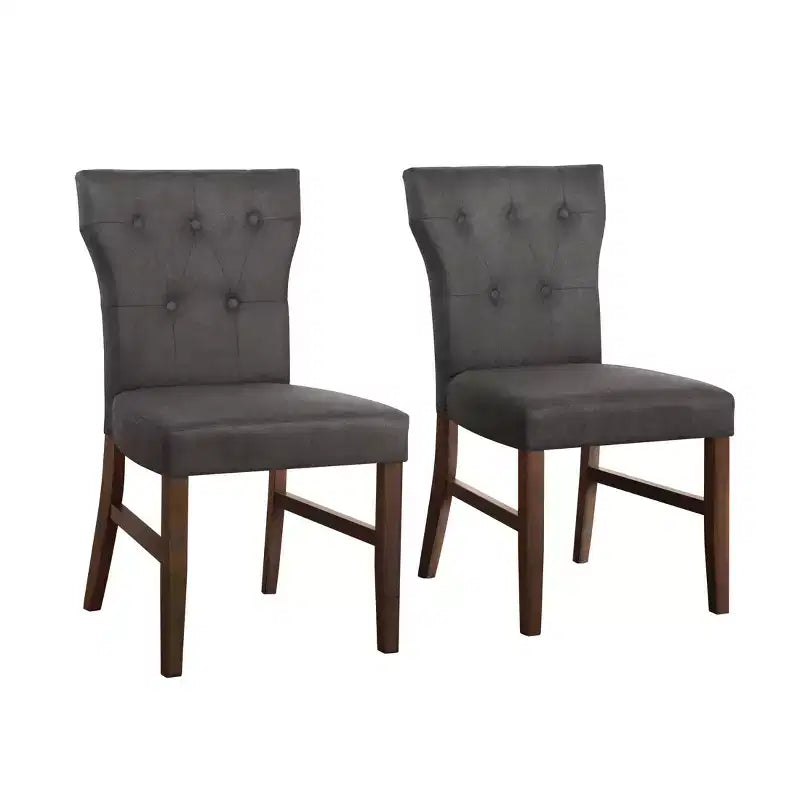 Ensemble de salle à manger 7 pièces ChaletPosh avec chaises de salle à manger avec housse en lin