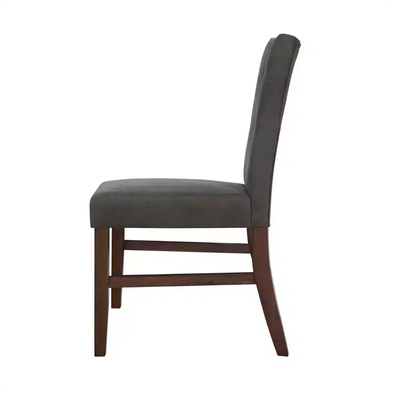 Ensemble de salle à manger 7 pièces ChaletPosh avec chaises de salle à manger avec housse en lin